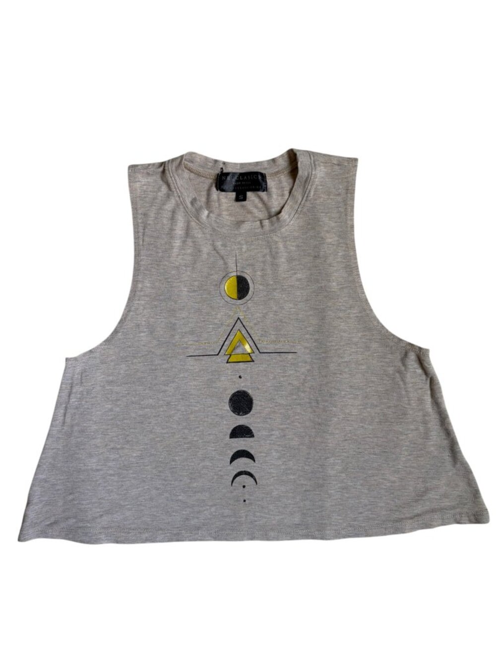 Neoclassics Daybreak Crop Tank Top (Oatmeal Heather) - Small
